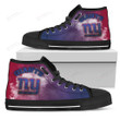 White Smoke Vintage New York Giants NFL Canvas High Top Shoes