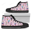 Girly Unicorn Ice Cream Pattern Print High Top Shoes For Men