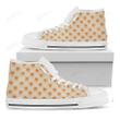 Little Pomeranian Pattern Print White High Top Shoes For Men And Women