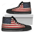 Rough American Flag Patriotic High Top Shoes For Men