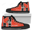 Steaky Trending Fashion Sporty Cleveland Browns NFL Canvas High Top Shoes