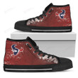 Grunge Vintage Logo Houston Texans NFL Canvas High Top Shoes