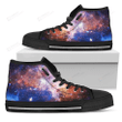 Light Stardust Galaxy Deep Space Print Men's High Top Shoes