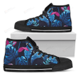 Turquoise Hawaii Tropical Pattern Print Men's High Top Shoes
