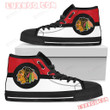 Bright Colours Open Sections Great Logo Chicago Blackhawks High Top Shoes