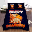 Happy Halloween With Orange Cat Mummy Bed Sheets Spread Duvet Cover Bedding Sets