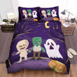Halloween Cartoon Mummy & His Friend Bed Sheets Spread Duvet Cover Bedding Sets