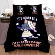 Halloween Mummy Cat It's Gonna Be A Cat-Tastrophic Halloween Bed Sheets Spread Duvet Cover Bedding Sets