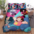 Steven Universe With The Crystal Gems Digital Art Bed Sheets Spread Duvet Cover Bedding Sets