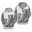 White Tiger Family 3d All Over Print Hoodie