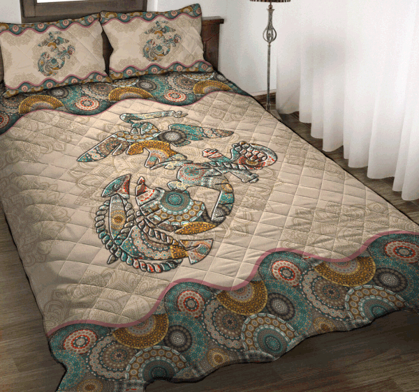 United States Marine Corps Proud Military Quilt Bedding Set