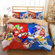 Super Mario And Sonic The Hedgehog Quilt Bed Set