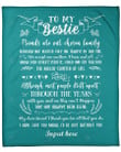 Personalized Friends, To My Bestie Friends Are Our Chosen Family Although Not Related They Are Always By Our Side, My Dear Friend Thank You For All That You Do Sherpa Fleece Blanket