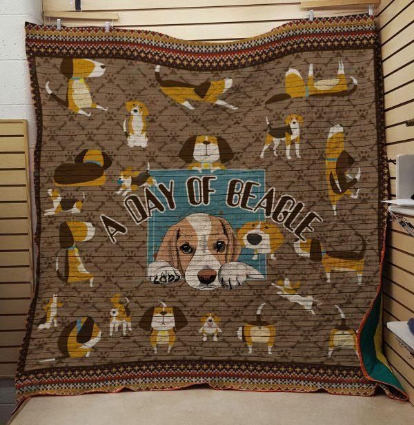 A Day Of Beagle Dogs Cute Sweetie Puppy Quilt Blanket Great Customized Blanket Gifts For Birthday Christmas Thanksgiving