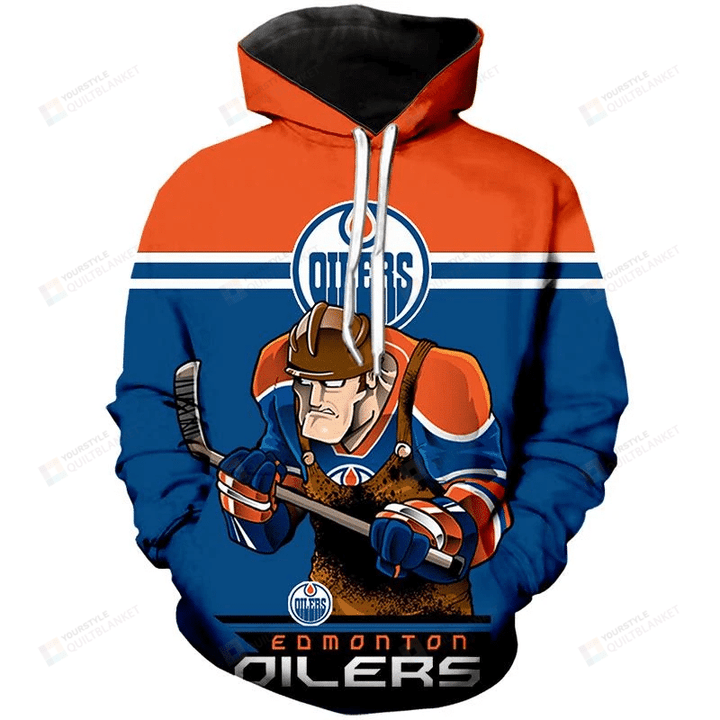 Edmonton Oilers 3D All Over Printed Hoodie, Zip- Up Hoodie