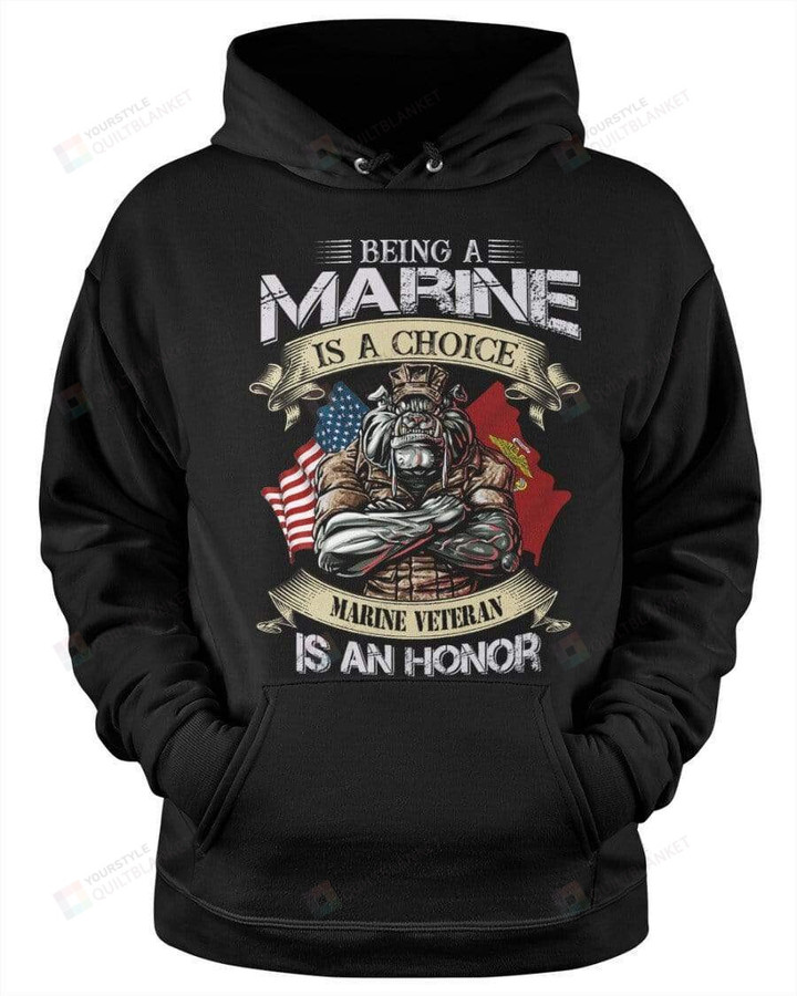 Being A Marine Is A Choice Marine Veteran 3D All Print Hoodie, Zip- Up Hoodie