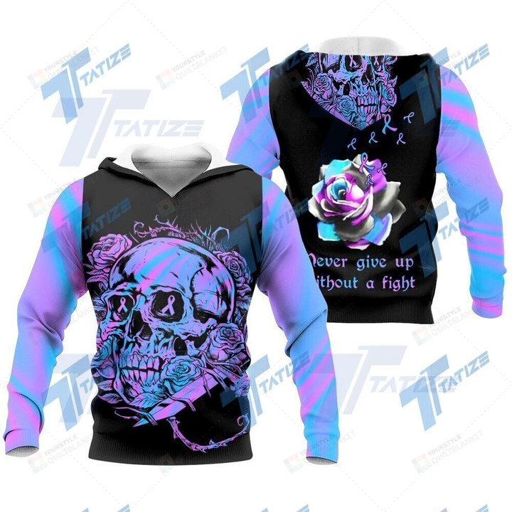 Suicide Preventation Never Give Up Without A Fight 3D All Print Hoodie, Zip- Up Hoodie