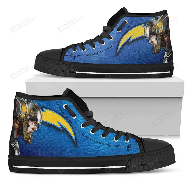 Thor Los Angeles Chargers NFL Canvas High Top Shoes