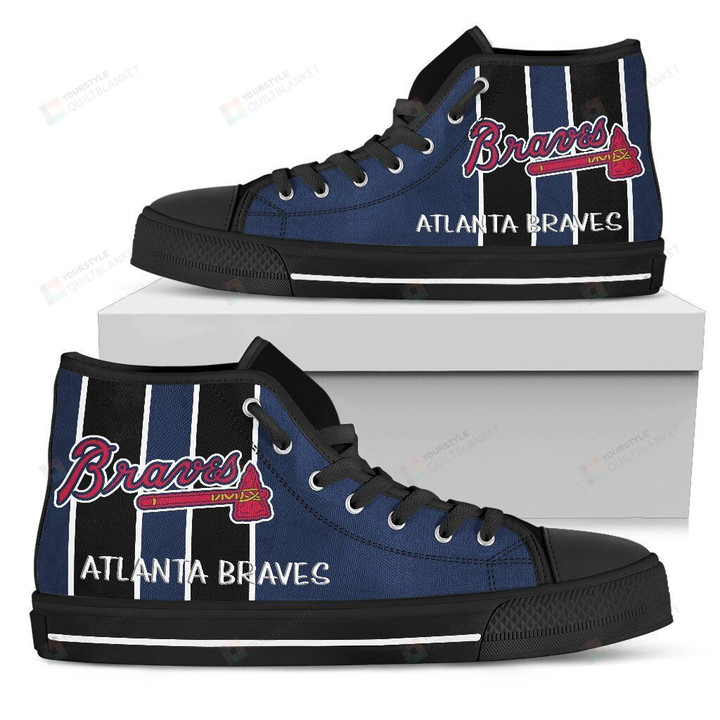 Atlanta Braves MLB Baseball Canvas High Top Shoes
