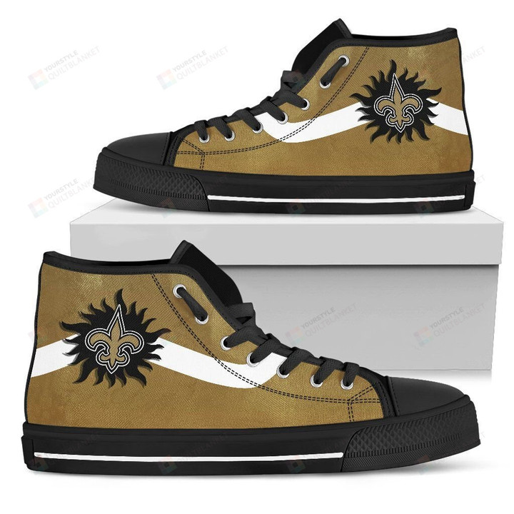 Sun Flame New Orleans NFL Canvas High Top Shoes