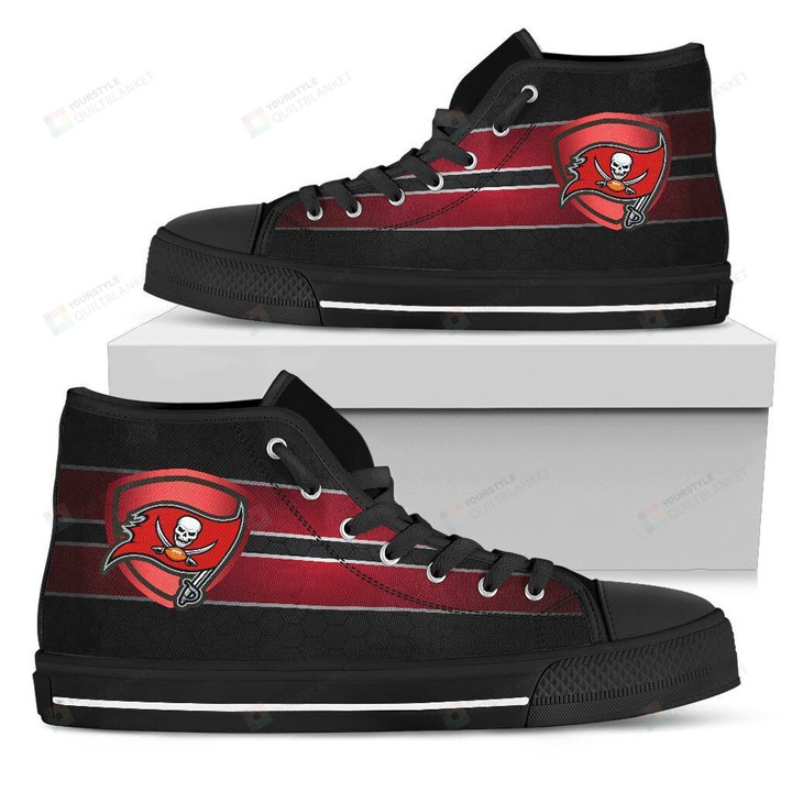 The Shield Tampa Bay Buccaneers NFL Canvas High Top Shoes