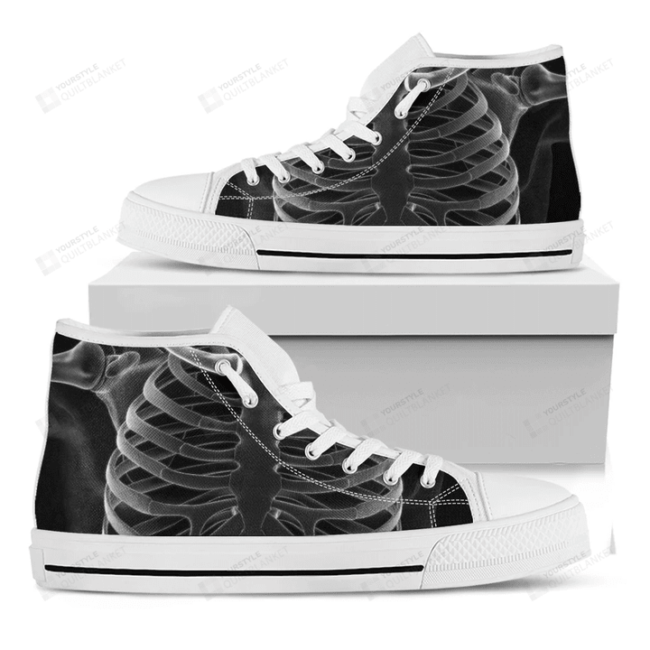 Radiologist X-Ray Film Print White High Top Shoes For Men And Women