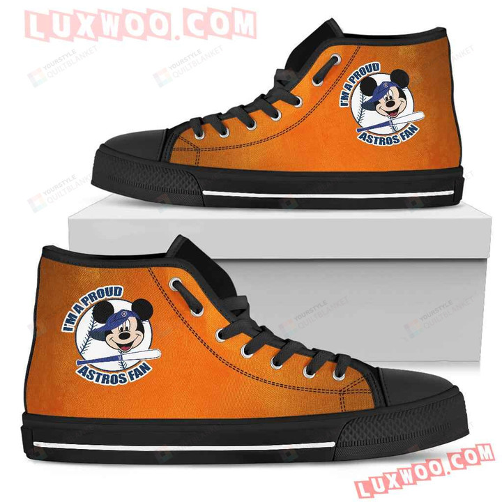 Houston Astros Fan Mickey Circle High Top Shoes