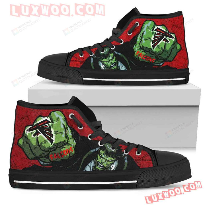 Hulk Punch Atlanta Falcons High Top Shoes