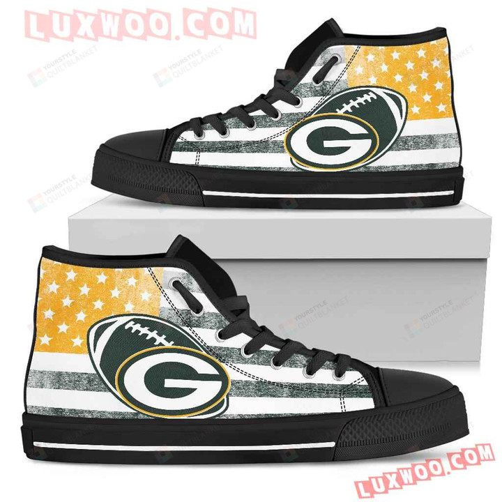 Flag Rugby Green Bay Packers High Top Shoes