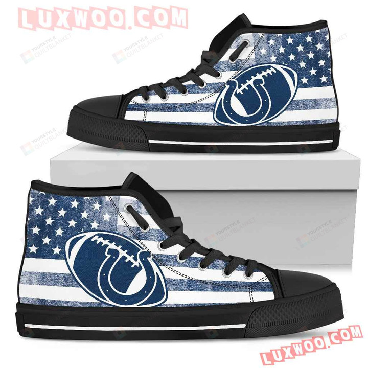 Flag Rugby Indianapolis Colts High Top Shoes