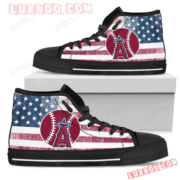 Flag Rugby Los Angeles Angels High Top Shoes