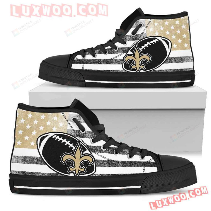 Flag Rugby New Orleans Saints High Top Shoes