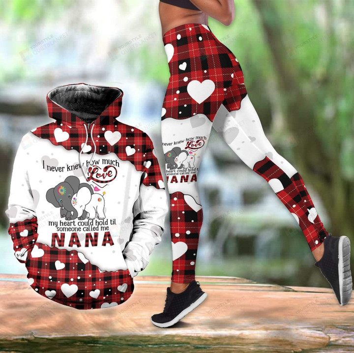 Someone Call Me Nana Elephant Red Caro All Over Print 3D Legging