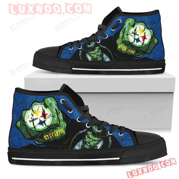 Hulk Punch Pittsburgh Steelers High Top Shoes