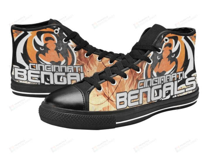 Cincinnati Bengals NFL Football Canvas High Top Shoes