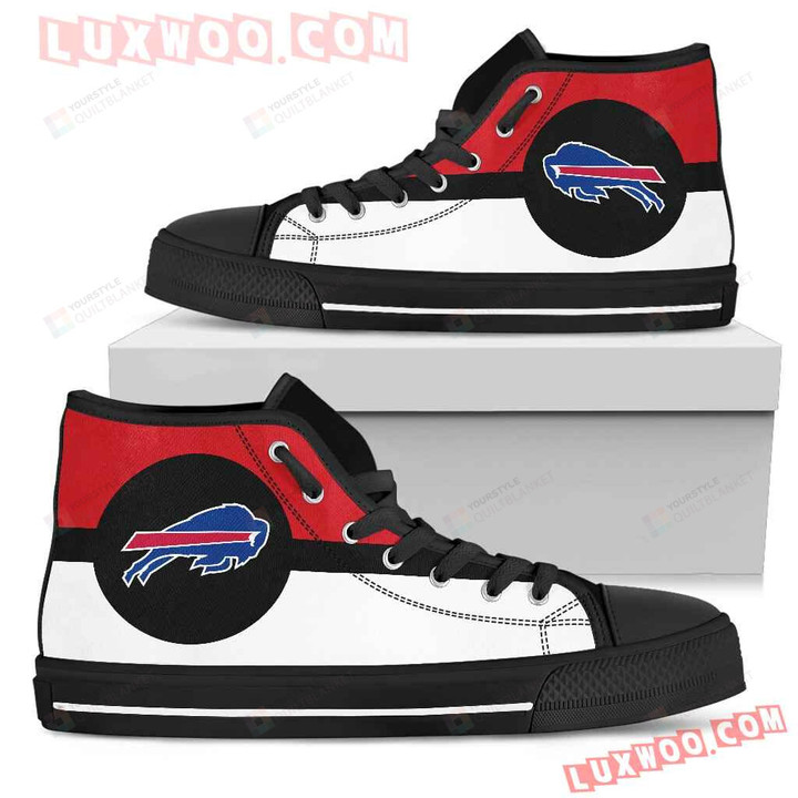 Bright Colours Open Sections Great Logo Buffalo Bills High Top Shoes