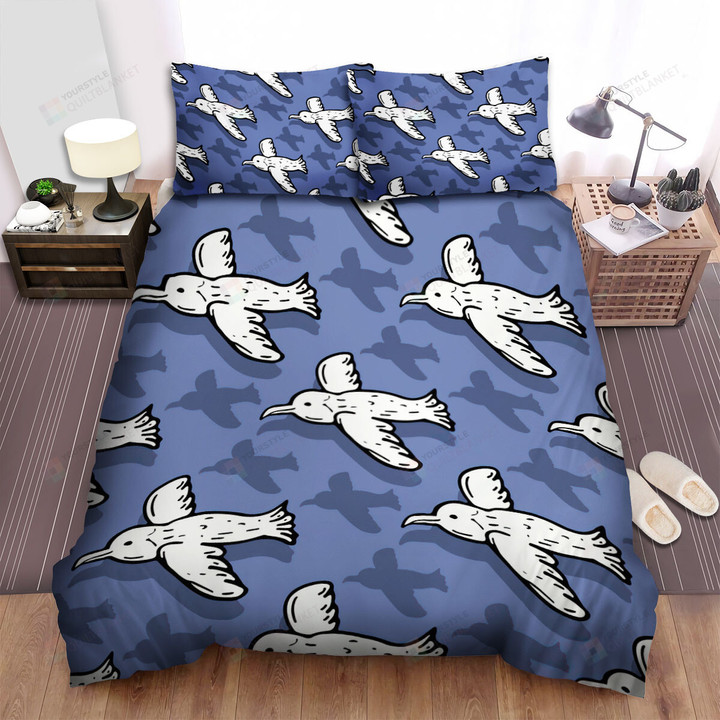 The White Seagull Seamless Bed Sheets Spread Duvet Cover Bedding Sets