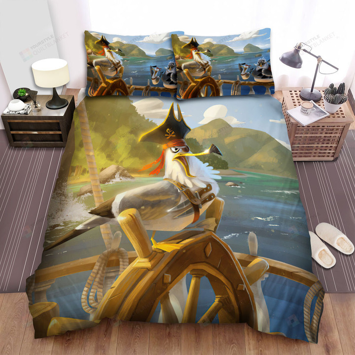 The Wild Animal - The Seagull Captain Art Bed Sheets Spread Duvet Cover Bedding Sets