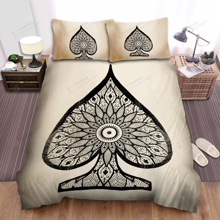 Playing Cards Spades Bed Sheets Spread Comforter Duvet Cover Bedding Sets