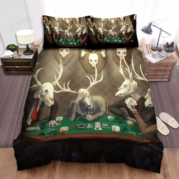Wendigo Poker Night Bed Sheets Spread Duvet Cover Bedding Sets