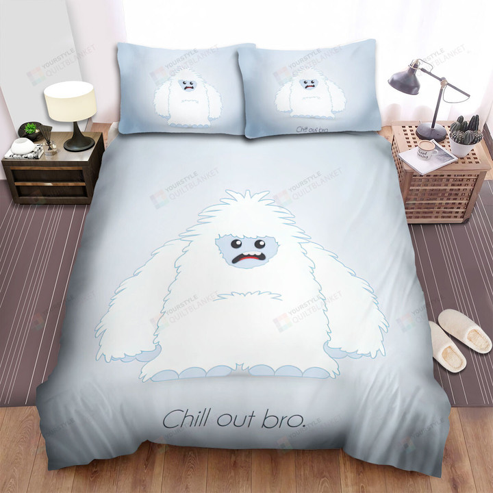 Mysterious Creature Yeti Chill Out Bro Bed Sheets Spread Duvet Cover Bedding Sets