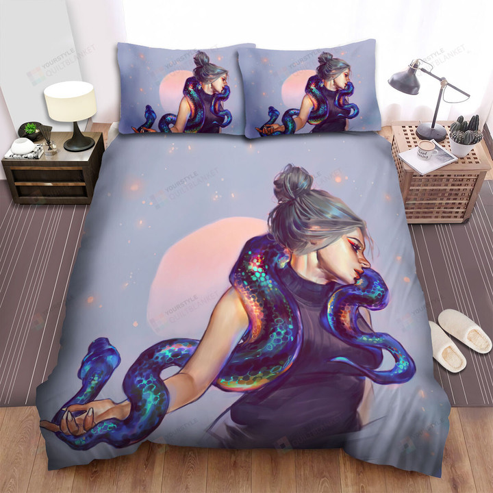 The Wild Animal - The Sparkle Snake On Her Neck Bed Sheets Spread Duvet Cover Bedding Sets
