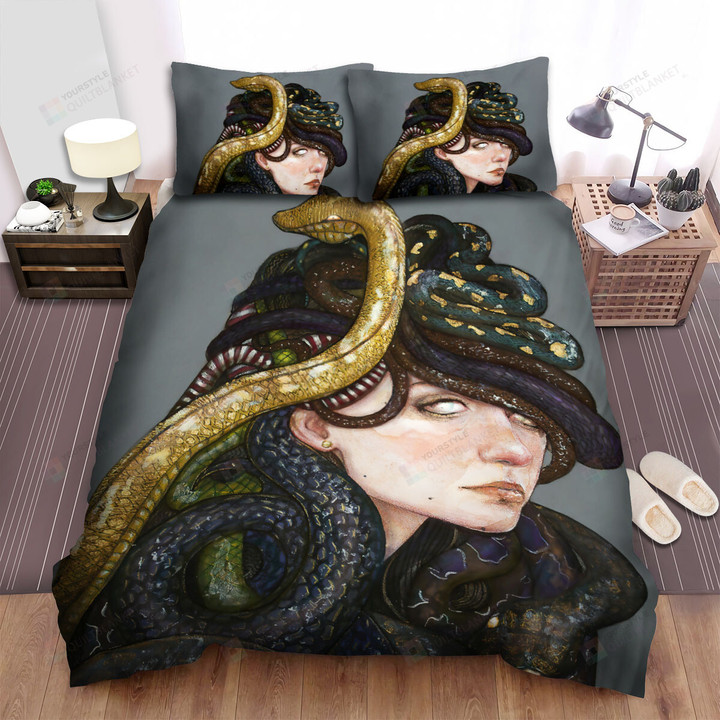 The Wild Animal - The Snake On Her Head Bed Sheets Spread Duvet Cover Bedding Sets