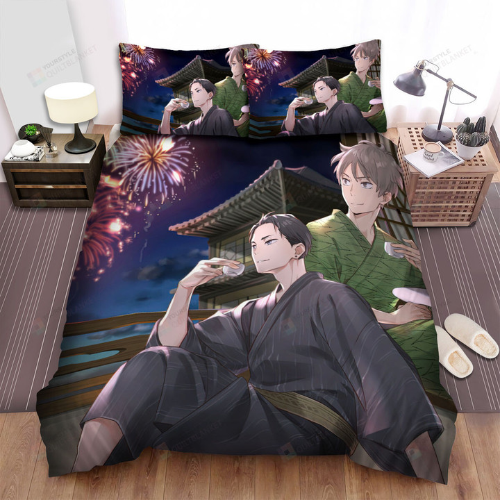 The Millionaire Detective Balance: Unlimited Daisuke & Haru Happy New Year Bed Sheets Spread Duvet Cover Bedding Sets