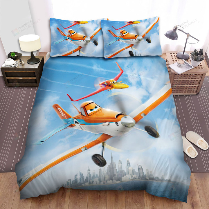 Planes Dusty Crophopper Racing With Ishani Bed Sheets Spread Duvet Cover Bedding Sets