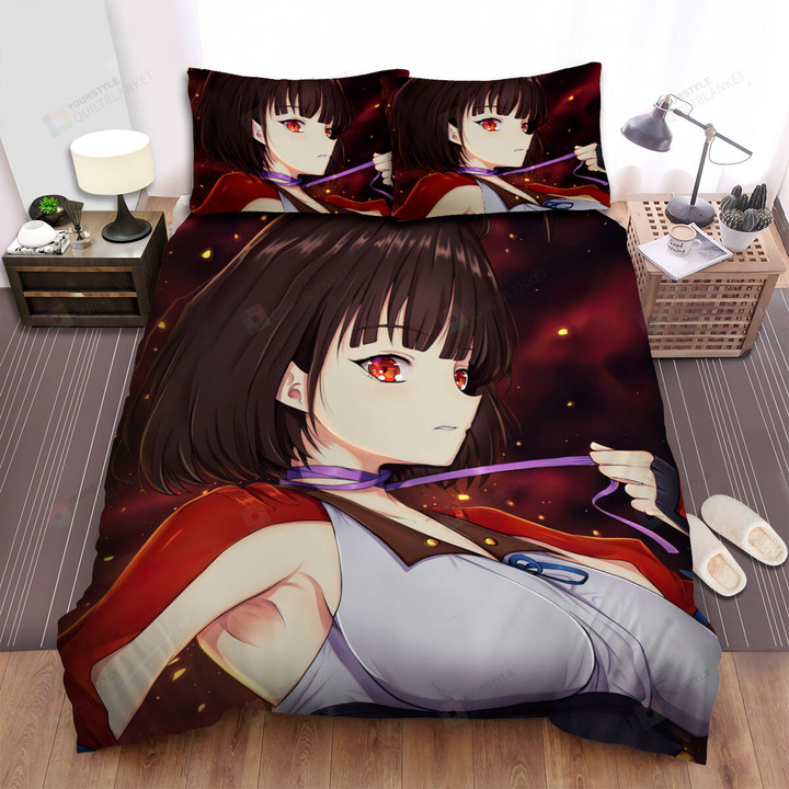 Kabaneri Of The Iron Fortress Mumei's Close Up Portrait Illustration Bed Sheets Spread Duvet Cover Bedding Sets