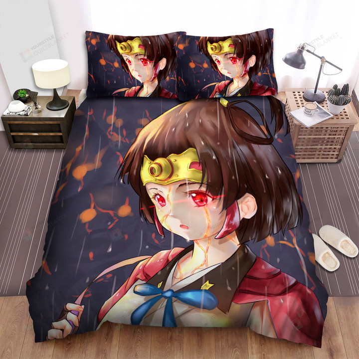 Kabaneri Of The Iron Fortress Kabaneri Mumei Under The Rain Artwork Bed Sheets Spread Duvet Cover Bedding Sets