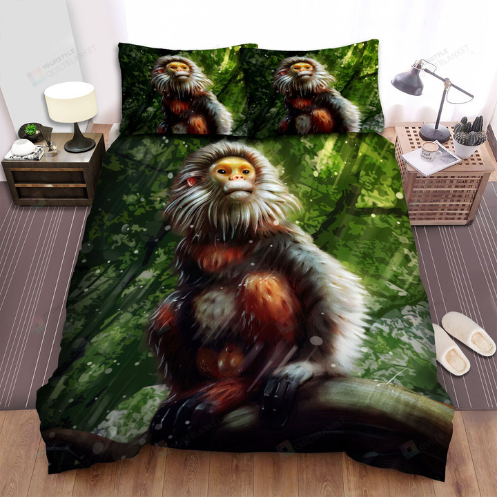 The Wild Animal - The Monkey In The Rain Forest Bed Sheets Spread Duvet Cover Bedding Sets
