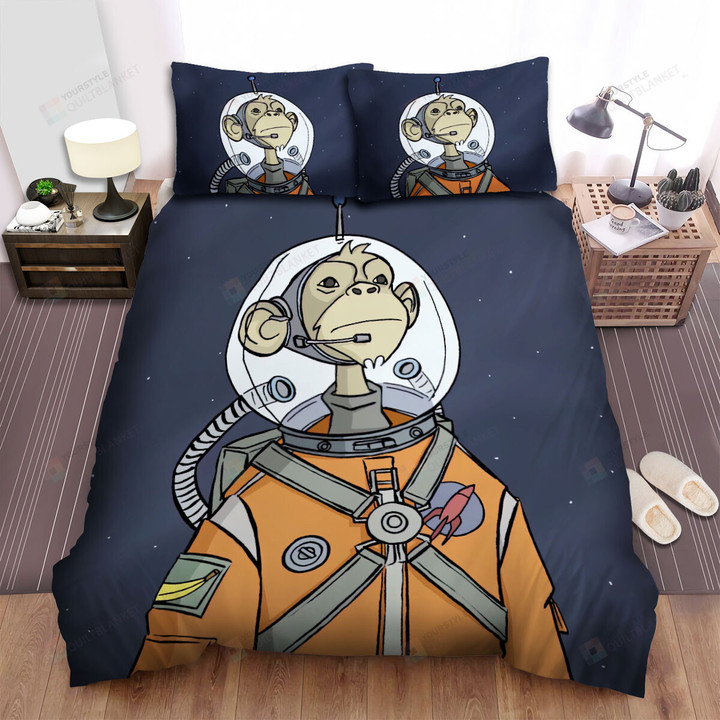 The Wild Animal - The Monkey Space Force Bed Sheets Spread Duvet Cover Bedding Sets