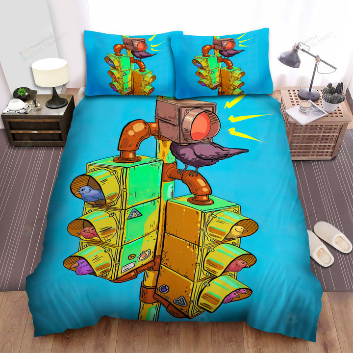 The Wild Animal - The Pigeon In The Traffic Light Bed Sheets Spread Duvet Cover Bedding Sets